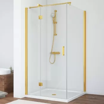 Душевой уголок Vegas Glass AFP-Fis 100*110 09 01 L профиль золото, стекло прозрачное