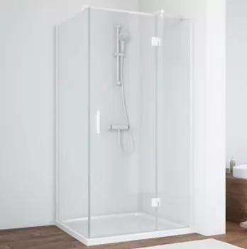 Душевой уголок Vegas Glass AFP-Fis 100*70 01 01 R профиль белый, стекло прозрачное