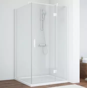 Душевой уголок Vegas Glass AFP-Fis 100*90 01 01 R профиль белый, стекло прозрачное