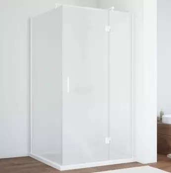 Душевой уголок Vegas Glass AFP-Fis 100*90 01 10 R профиль белый, стекло сатин