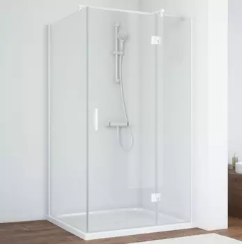 Душевой уголок Vegas Glass AFP-Fis 110*80 01 01 R профиль белый, стекло прозрачное