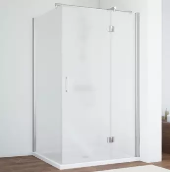 Душевой уголок Vegas Glass AFP-Fis 110*80 08 10 R профиль глянцевый хром, стекло сатин