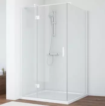 Душевой уголок Vegas Glass AFP-Fis 110*90 01 01 L профиль белый, стекло прозрачное