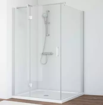 Душевой уголок Vegas Glass AFP-Fis 120*100 07 01 L профиль матовый хром, стекло прозрачное