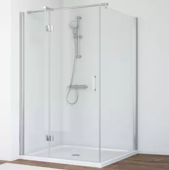 Душевой уголок Vegas Glass AFP-Fis 120*100 08 01 L профиль глянцевый хром, стекло прозрачное