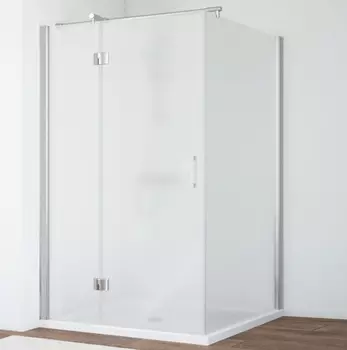 Душевой уголок Vegas Glass AFP-Fis 120*100 08 10 L профиль глянцевый хром, стекло сатин