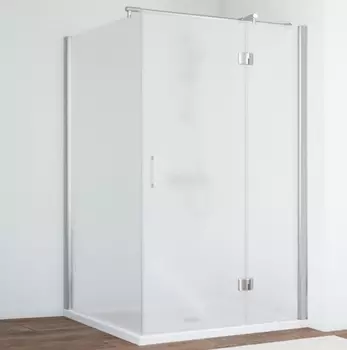 Душевой уголок Vegas Glass AFP-Fis 120*100 08 10 R профиль глянцевый хром, стекло сатин