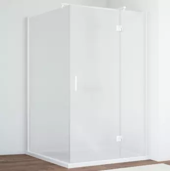 Душевой уголок Vegas Glass AFP-Fis 120*110 01 10 R профиль белый, стекло сатин