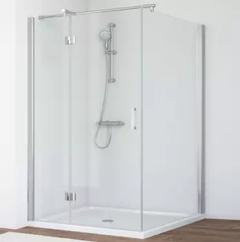 Душевой уголок Vegas Glass AFP-Fis 120*110 08 01 L профиль глянцевый хром, стекло прозрачное