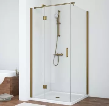 Душевой уголок Vegas Glass AFP-Fis 80 05 01 L профиль бронза, стекло прозрачное