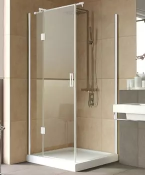Душевой уголок Vegas Glass AFP-Fis Lux 0090 01 01 L профиль белый, стекло прозрачное AFP-Fis Lux 90 01 01 L