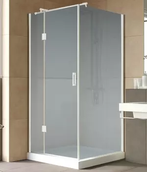 Душевой уголок Vegas Glass AFP-Fis Lux 0100 01 10 L профиль белый, стекло сатин