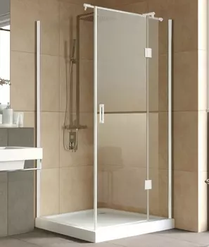 Душевой уголок Vegas Glass AFP-Fis Lux 100*90 01 01 R профиль белый, стекло прозрачное