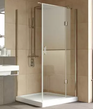 Душевой уголок Vegas Glass AFP-Fis Lux 100*90 05 01 R профиль бронза, стекло прозрачное