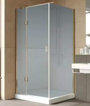 Душевой уголок Vegas Glass AFP-Fis Lux 100*90 05 10 L профиль бронза, стекло сатин