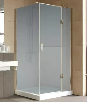 Душевой уголок Vegas Glass AFP-Fis Lux 100*90 05 10 R профиль бронза, стекло сатин