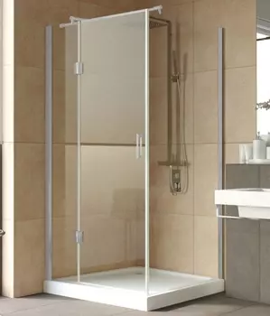 Душевой уголок Vegas Glass AFP-Fis Lux 100*90 07 01 L профиль матовый хром, стекло прозрачное