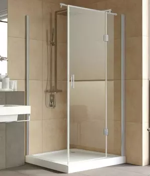 Душевой уголок Vegas Glass AFP-Fis Lux 100*90 07 01 R профиль матовый хром, стекло прозрачное