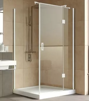 Душевой уголок Vegas Glass AFP-Fis Lux 120*100 01 01 R профиль белый, стекло прозрачное