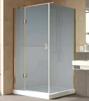 Душевой уголок Vegas Glass AFP-Fis Lux 120*100 05 10 L профиль бронза, стекло сатин