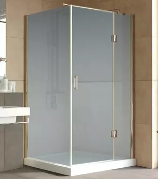 Душевой уголок Vegas Glass AFP-Fis Lux 120*100 05 10 R профиль бронза, стекло сатин