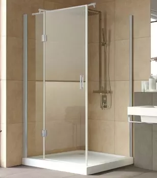 Душевой уголок Vegas Glass AFP-Fis Lux 120*100 07 01 L профиль матовый хром, стекло прозрачное