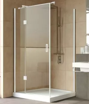 Душевой уголок Vegas Glass AFP-Fis Lux 120*90 01 01 L профиль белый, стекло прозрачное