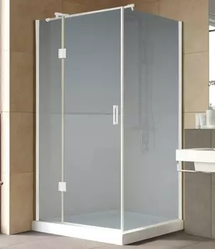 Душевой уголок Vegas Glass AFP-Fis Lux 120*90 01 10 L профиль белый, стекло сатин