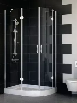 Душевой уголок Vegas Glass AFS-F 100*80 08 01 L стекло прозрачное, 100x80