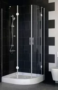Душевой уголок Vegas Glass AFS-F 100*90 08 01 L стекло прозрачное, 100x90