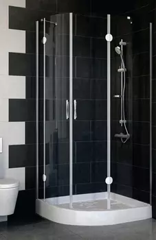 Душевой уголок Vegas Glass AFS-F 100*90 08 01 R стекло прозрачное, 100x90