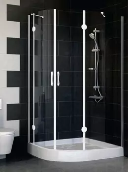 Душевой уголок Vegas Glass AFS-F 110*100 01 01 R стекло прозрачное, 110x100