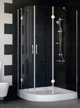 Душевой уголок Vegas Glass AFS-F 110*100 08 01 R стекло прозрачное, 110x100