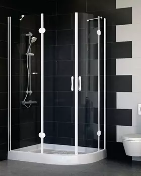 Душевой уголок Vegas Glass AFS-F 110*80 01 01 L стекло прозрачное, 110x80