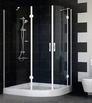 Душевой уголок Vegas Glass AFS-F 120*100 01 01 L стекло прозрачное, 120x100