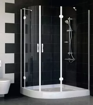 Душевой уголок Vegas Glass AFS-F 120*100 01 01 R стекло прозрачное, 120x100