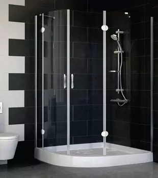 Душевой уголок Vegas Glass AFS-F 120*100 08 01 R стекло прозрачное, 120x100