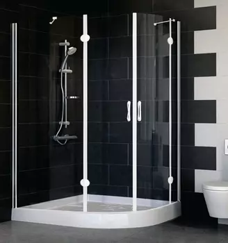 Душевой уголок Vegas Glass AFS-F 120*110 01 01 L стекло прозрачное, 120x110