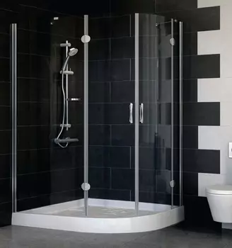 Душевой уголок Vegas Glass AFS-F 120*110 07 01 L стекло прозрачное, 120x110