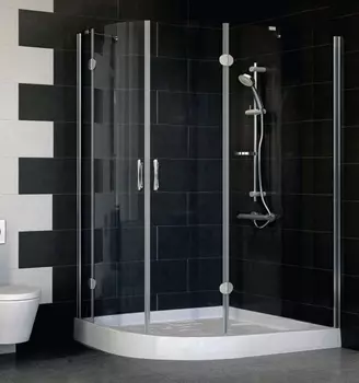 Душевой уголок Vegas Glass AFS-F 120*110 07 01 R стекло прозрачное, 120x110