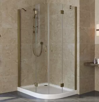 Душевой уголок Vegas Glass AFS-F Lux 100*90 05 01 L профиль бронза, стекло прозрачное AFS-F lux 100*90 05 01 L