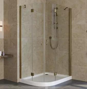Душевой уголок Vegas Glass AFS-F Lux 100*90 05 01 R профиль бронза, стекло прозрачное AFS-F lux 100*90 05 01 R