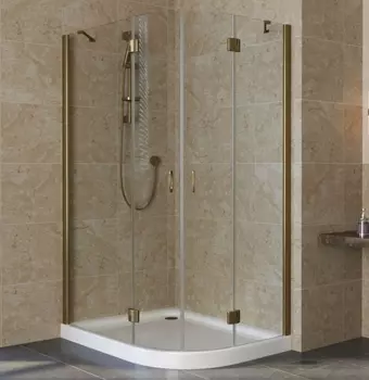 Душевой уголок Vegas Glass AFS-F Lux 110*100 05 01 L профиль бронза, стекло прозрачное AFS-F lux 110*100 05 01 L