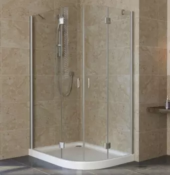 Душевой уголок Vegas Glass AFS-F Lux 110*100 07 01 L профиль матовый хром, стекло прозрачное AFS-F lux 110*100 07 01 L