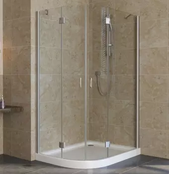 Душевой уголок Vegas Glass AFS-F Lux 110*100 07 01 R профиль матовый хром, стекло прозрачное AFS-F lux 110*100 07 01 R