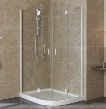 Душевой уголок Vegas Glass AFS-F Lux 110*90 01 01 L профиль белый, стекло прозрачное AFS-F lux 110*90 01 01 L