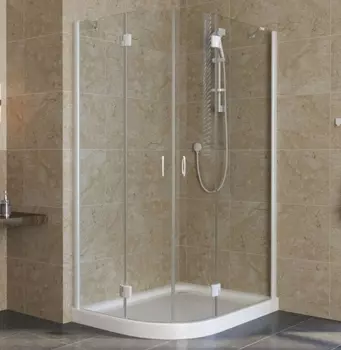 Душевой уголок Vegas Glass AFS-F Lux 110*90 01 01 R профиль белый, стекло прозрачное AFS-F lux 110*90 01 01 R