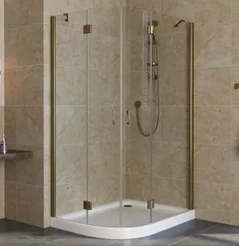 Душевой уголок Vegas Glass AFS-F Lux 110*90 05 01 R профиль бронза, стекло прозрачное AFS-F lux 110*90 05 01 R
