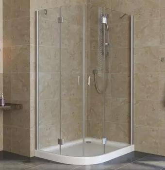 Душевой уголок Vegas Glass AFS-F Lux 110*90 07 01 R профиль матовый хром, стекло прозрачное AFS-F lux 110*90 07 01 R