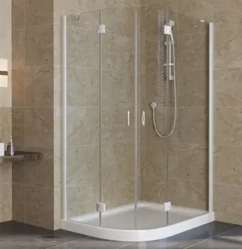 Душевой уголок Vegas Glass AFS-F Lux 120*100 01 01 R профиль белый, стекло прозрачное AFS-F lux 120*100 01 01 R